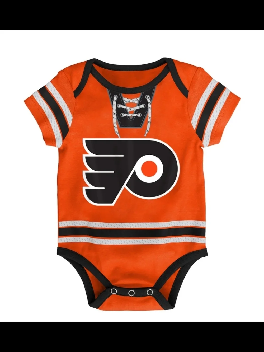 NHL Orange and Black Philadelphia Flyers Infant One-Piece Hockey Jersey